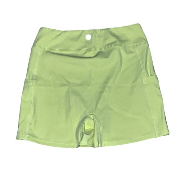 Halara Softlyzero Airy High Waisted Side Pocket Yoga Shorts Sz XS Yellow - Picture 7 of 8